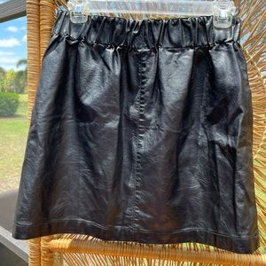 Faux leather skirt